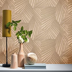 Galerie Wallcoverings Product Code 10152-05 - Elle Decoration Wallpaper Collection - Blush Pink Gold Colours - Art Deco Geometric Design