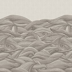 Galerie Wallcoverings Product Code 26786 - Crafted Wallpaper Collection - Brown Taupe Grey Colours - Waves Design