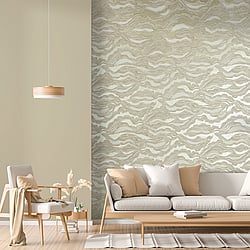 Galerie Wallcoverings Product Code 30026 - Slow Living Wallpaper Collection - Beige Gold Cream  Colours - Reflection Sand Gold Design