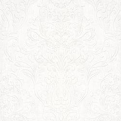 Galerie Wallcoverings Product Code 32601 - City Glam Wallpaper Collection - White Colours - Floral Damask Design