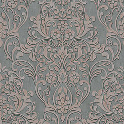 Galerie Wallcoverings Product Code 32604 - City Glam Wallpaper Collection - Rose Gold Grey Colours - Floral Damask Design