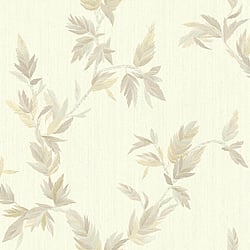 Galerie Wallcoverings Product Code 35911 - Ornamenta Wallpaper Collection - Beige Silver Colours - Thin Leaf Design