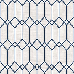 Galerie Wallcoverings Product Code 3736 - Tendenza Wallpaper Collection - Blue Colours - Hexagon Trellis Design