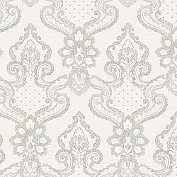 Galerie Wallcoverings Product Code 42500 - Opulence Wallpaper Collection - Cream Beige Grey Colours - Luxury Italian Damask Design