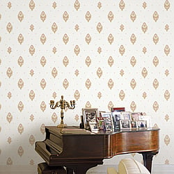 Galerie Wallcoverings Product Code 42514 - Opulence Wallpaper Collection - Pink Gold Colours - Italian Motif Design