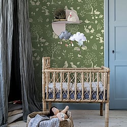 Galerie Wallcoverings Product Code 44131 - Apelviken 2 Wallpaper Collection - Green Colours - Woodland Walk Design