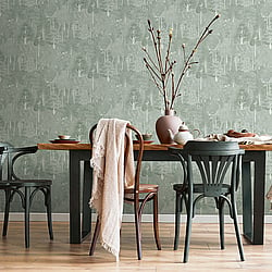 Galerie Wallcoverings Product Code 47651 - Heritage Wallpaper Collection - green Colours - Woodland Design