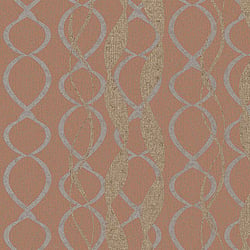 Galerie Wallcoverings Product Code 58120 - Geo Wallpaper Collection - Orange Gold Colours - Geo Swirl Design