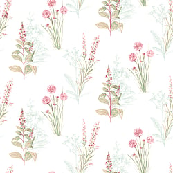 Galerie Wallcoverings Product Code AB42442 - Abby Rose 4 Wallpaper Collection - Teal Pink Colours - Flora Design