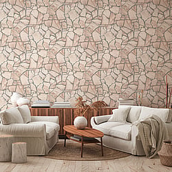 Galerie Wallcoverings Product Code BB51137 - The Bricks And More Wallpaper Collection - Beige Brown Grey Colours - Claystone Cottage Motif Design