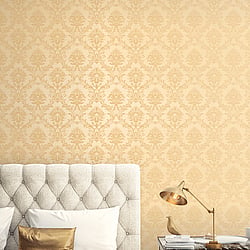 Galerie Wallcoverings Product Code CI38215 - Classic Silks 4 Wallpaper Collection - Drk. Cream Colours - Classic Damask Design