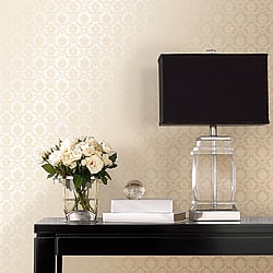 Galerie Wallcoverings Product Code CI38250 - Classic Silks 4 Wallpaper Collection - Pearl, Cream Colours - Mini Damask Design