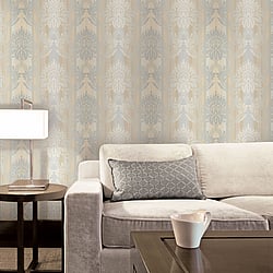 Galerie Wallcoverings Product Code CI38263 - Classic Silks 4 Wallpaper Collection - Grey, Cream, Silver Colours - String Damask Design