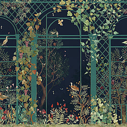 Galerie Wallcoverings Product Code DW2032 - Designer Walls Wallpaper Collection - Midnight Blue Colours - Greenhouse Design