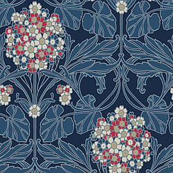 Galerie Wallcoverings Product Code ET12112 - Arts And Crafts Wallpaper Collection - Blue White Beige Pink Colours - Floral Hydrangea Design