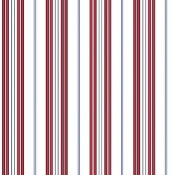 Galerie Wallcoverings Product Code G23066 - Deauville Wallpaper Collection - Red Navy Blue White Colours - Two Colour Stripe Design