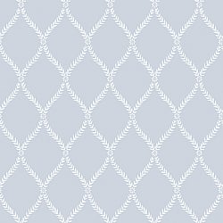 Galerie Wallcoverings Product Code G45051 - Vintage Rose Wallpaper Collection - Blue White Colours - Laurel Trellis Design