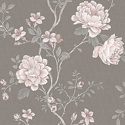 Galerie Wallcoverings Product Code G45305 - Vintage Roses Wallpaper Collection - Grey Pink Colours - Magnolia Design