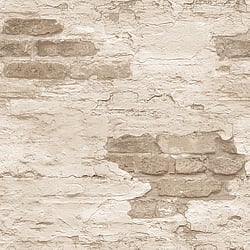 Galerie Wallcoverings Product Code G45355 - Grunge Wallpaper Collection - Cream Brown Colours - Exposed Brick Design