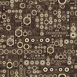 Galerie Wallcoverings Product Code G45369 - Grunge Wallpaper Collection - Brown Gold Colours - Speakers Design