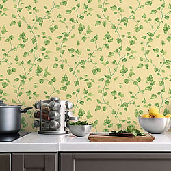 Galerie Wallcoverings Product Code G45430 - Just Kitchens Wallpaper Collection - Yellow Green Colours - Just Ivy Design