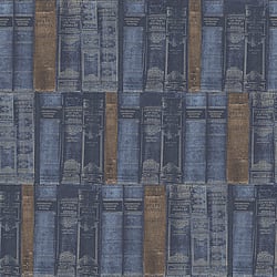 Galerie Wallcoverings Product Code G56133 - Nostalgie Wallpaper Collection - Blue Colours - Library Books Design