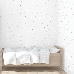 Galerie Wallcoverings Product Code G56521 - Just 4 Kids 2 Wallpaper Collection - Grey White Colours - Giant Polko Dots Design