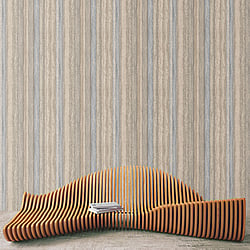 Galerie Wallcoverings Product Code G67799 - Ambiance Wallpaper Collection - Beige Blue Colours - Nomed Stripe Design