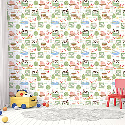 Galerie Wallcoverings Product Code G78377 - Tiny Tots 2 Wallpaper Collection - Primary Colours - Farmland Design