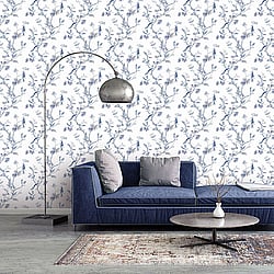 Galerie Wallcoverings Product Code G78489 - Secret Garden Wallpaper Collection -  Classic Bird Trail Design