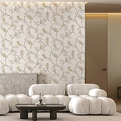 Galerie Wallcoverings Product Code IS33301 - Italian Silks And Damasks Wallpaper Collection - White Colours - Ramage Tonale Design