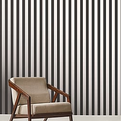 Galerie Wallcoverings Product Code SS21231 - Style Sisters Classic Wallpaper Collection -  Thin Stripe Black Design