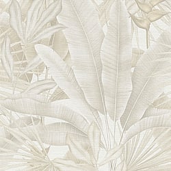 Galerie Wallcoverings Product Code WH30116 - Welcome Home Wallpaper Collection - Cream Colours - Tropical Leaves Design