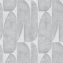 Galerie Wallcoverings Product Code WH30169 - Welcome Home Wallpaper Collection - Silver Grey Colours - Geometric Leaf Design