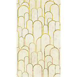 Galerie Wallcoverings Product Code WH45224M - Welcome Home Murals Wallpaper Collection - Cream, Yellow, Metallic Colours - Gilded Arches Design