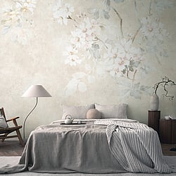 Galerie Wallcoverings Product Code WH45282M - Welcome Home Murals Wallpaper Collection - Beige, Cream, Grey Colours - Delicate Bloom Haze Design