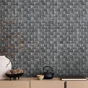 Galerie Wallcoverings Product Code 45743 - Woods And Wicker Wallpaper Collection - Anthracite Colours -  