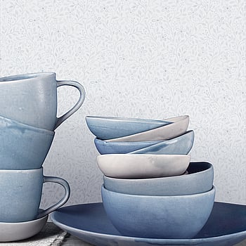 Galerie Wallcoverings Product Code 51028 - Blomstermala Wallpaper Collection - Grey White Colours -  