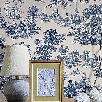 Galerie Wallcoverings Product Code 84043 - Cottage Chic Wallpaper Collection - Blue Colours -  