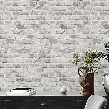 Galerie Wallcoverings Product Code BB51118 - Bricks And More Wallpaper Collection - Grey White Colours -  
