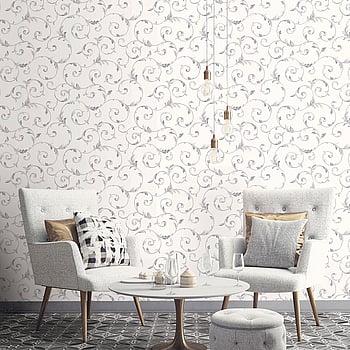 Galerie Wallcoverings Product Code CI38239 - Classic Silks 4 Wallpaper Collection - Stone Grey Metallic Silver Colours -  
