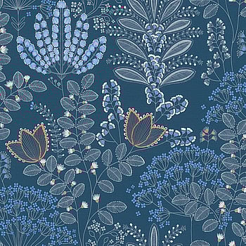 Galerie Wallcoverings Product Code FL61128 - Flourish Wallpaper Collection - Blue/Grey Colours -  