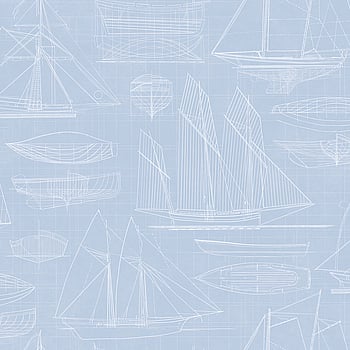 Galerie Wallcoverings Product Code G23327 - Deauville 2 Wallpaper Collection - Sky Blue White Colours -  