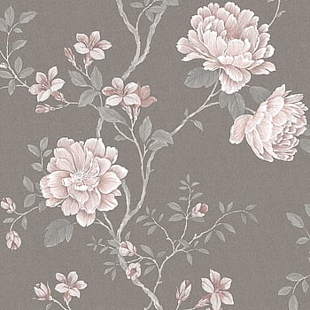 Galerie Wallcoverings Product Code G45305 - Vintage Roses Wallpaper Collection - Grey Pink Colours -  
