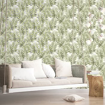 Galerie Wallcoverings Product Code G67944 - Organic Textures Wallpaper Collection - Green White Colours -  