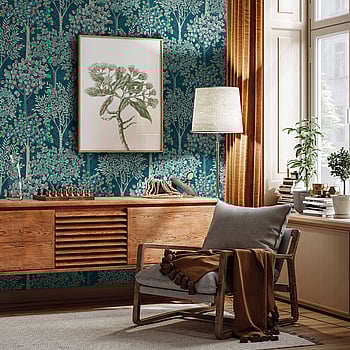 Galerie Wallcoverings Product Code TJ40312 - Mulberry Tree Wallpaper Collection - Teal Colours -  