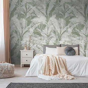 Galerie Wallcoverings Product Code WH45251M - Welcome Home Murals Wallpaper Collection - Grey, Green, White Colours -  